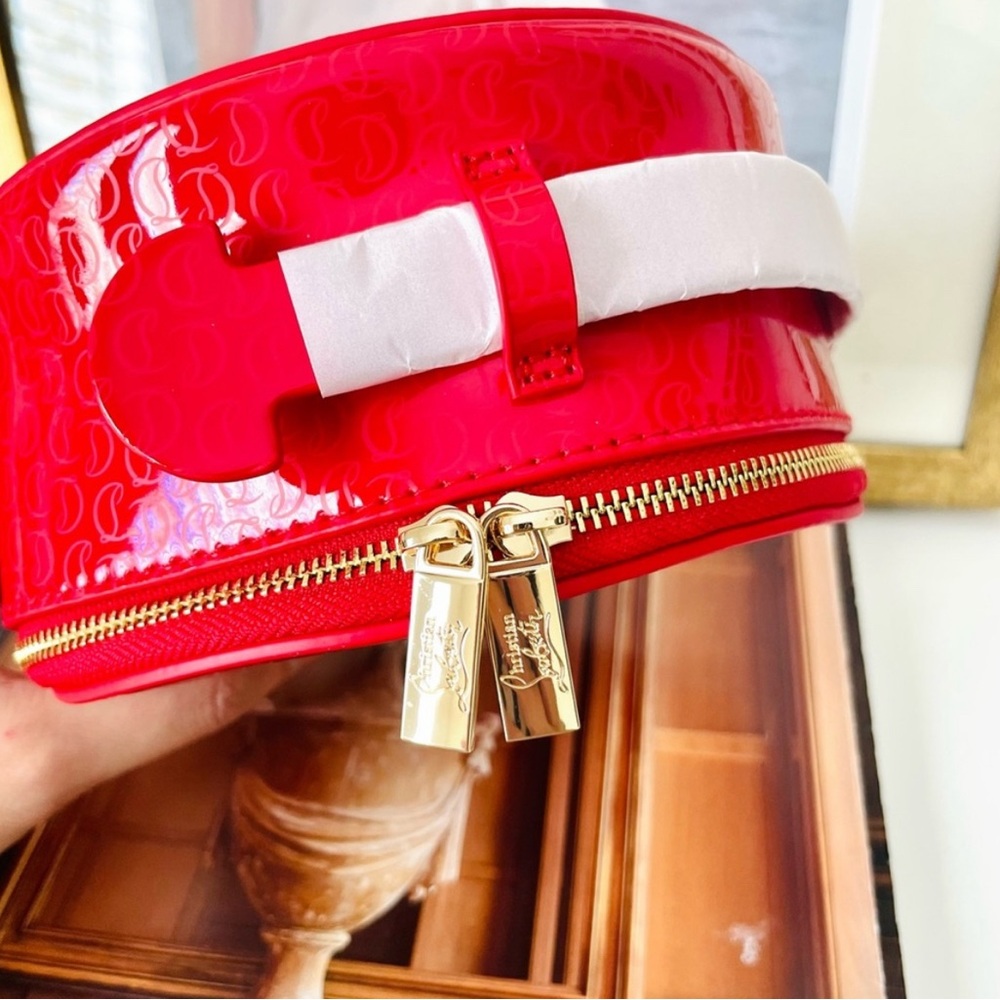 Christian Louboutin‎ Top Handle Round Makeup Zip Case - Picture 2 of 5